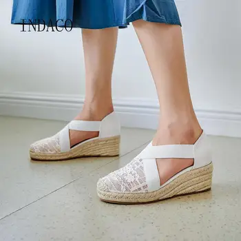 Women Wedge Sandals Platform Lace White Sandals Women Summer Shoes Slip on 5 cm
Women Wedge Sandals Platform Lace White Sandals Women Summer Shoes Slip on 5 cm