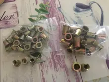 NINDEJIN-tuerca de remache de cabeza plana, m3 m4 m5 m6 m8 m10 m12 de acero inoxidable rivnut, sombrero con remaches chapados en zinc, 2-30 Uds.