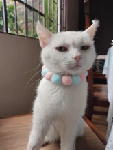 Bola de peluche de Collar para perros y gatos Collar dulce bufanda para perro lindo gatito accesorios Rosa correa para el cuello perrito con perla perro Pug Chihuahua