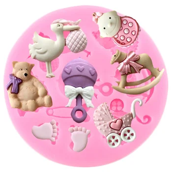 Baby Series Silicone Molds Bear Shoes Baby Carriage Cake Decorating Tools DIY Baking Fondant Molds Candy Clay Chocolate Moulds
Baby Series Silicone Molds Bear Shoes Baby Carriage Cake Decorating Tools DIY Baking Fondant Molds Candy Clay Chocolate Moulds