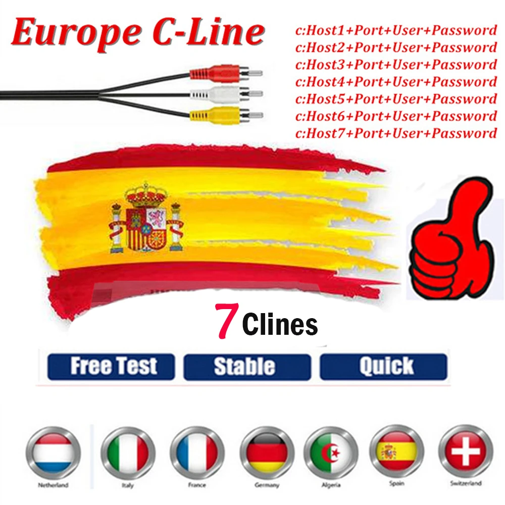 1 Year Europe Stable Free test Server DVB-S2 Receptor Cccam 7 clines For Spain Poland india GTmedia V8 Nova Satellite Receiver
1 Year Europe Stable Free test Server DVB-S2 Receptor Cccam 7 clines For Spain Poland india GTmedia V8 Nova Satellite Receiver