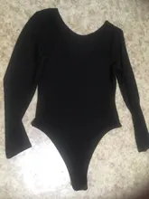 Body Sexy de punto acanalado de corte bajo para mujer, mono de manga larga con cuello de pico en negro, blanco y rojo, ropa de oficina para mujer, Top ajustado para Otoño e Invierno