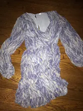 Vestido con estampado de piel de serpiente para mujer, vestido sexy con volantes, manga linterna y cuello de pico, para primavera y otoño, 2020