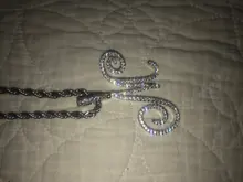 D & Z-collar con letras A-Z y circonita cúbica Iced Out, abalorio de Color dorado y plateado, estilo Hip Hop, Colgante para Nombre