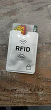Funda de aluminio con bloqueo NFC para tarjetas de Anti RFID, funda con tarjetero, protección antirrobo para billetera plateada