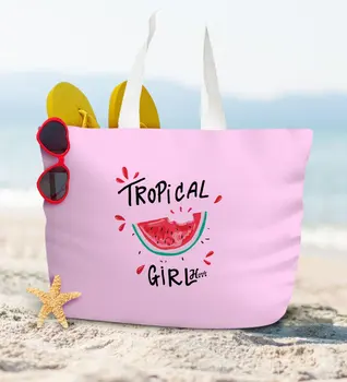 Personalized Powder Pink Zipper Beach Bag-19 
Personalized Powder Pink Zipper Beach Bag-19