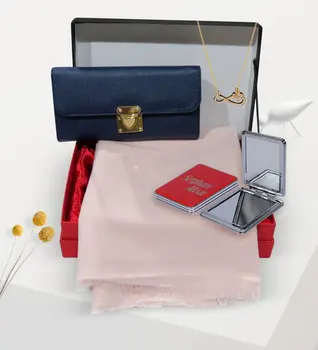 Women Custom Letter Infinity Gold Heart Necklace Mirror Wallet Shawl Gift Set
Women Custom Letter Infinity Gold Heart Necklace Mirror Wallet Shawl Gift Set