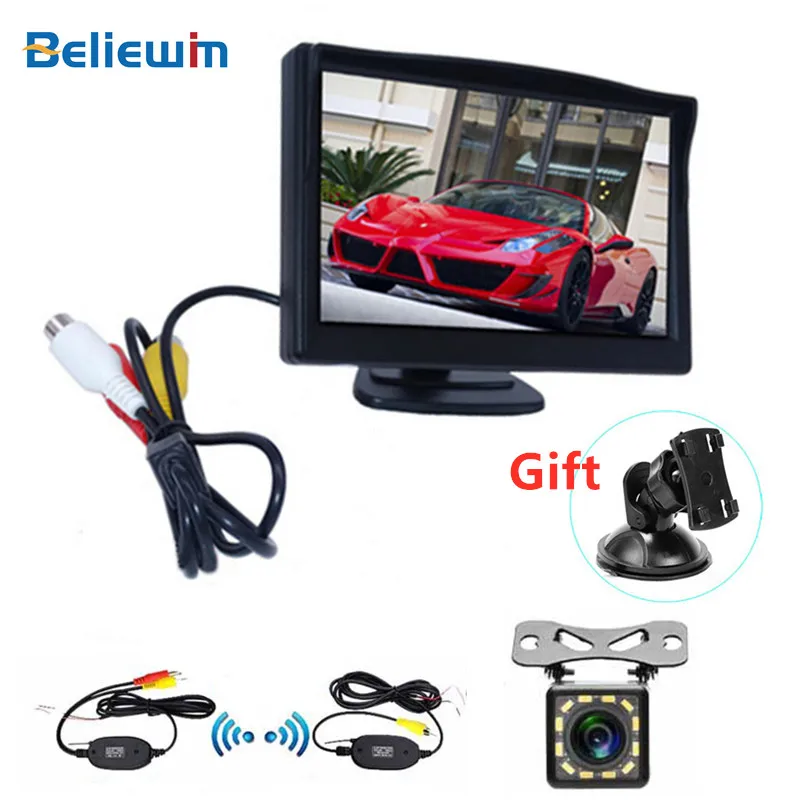 Beliewin 5 Inch LCD Rearview Monitor Car Rear View Camera Reversing Parking System Night Vision Backup Camera Rubber Cup Bracket
Beliewin 5 Inch LCD Rearview Monitor Car Rear View Camera Reversing Parking System Night Vision Backup Camera Rubber Cup Bracket