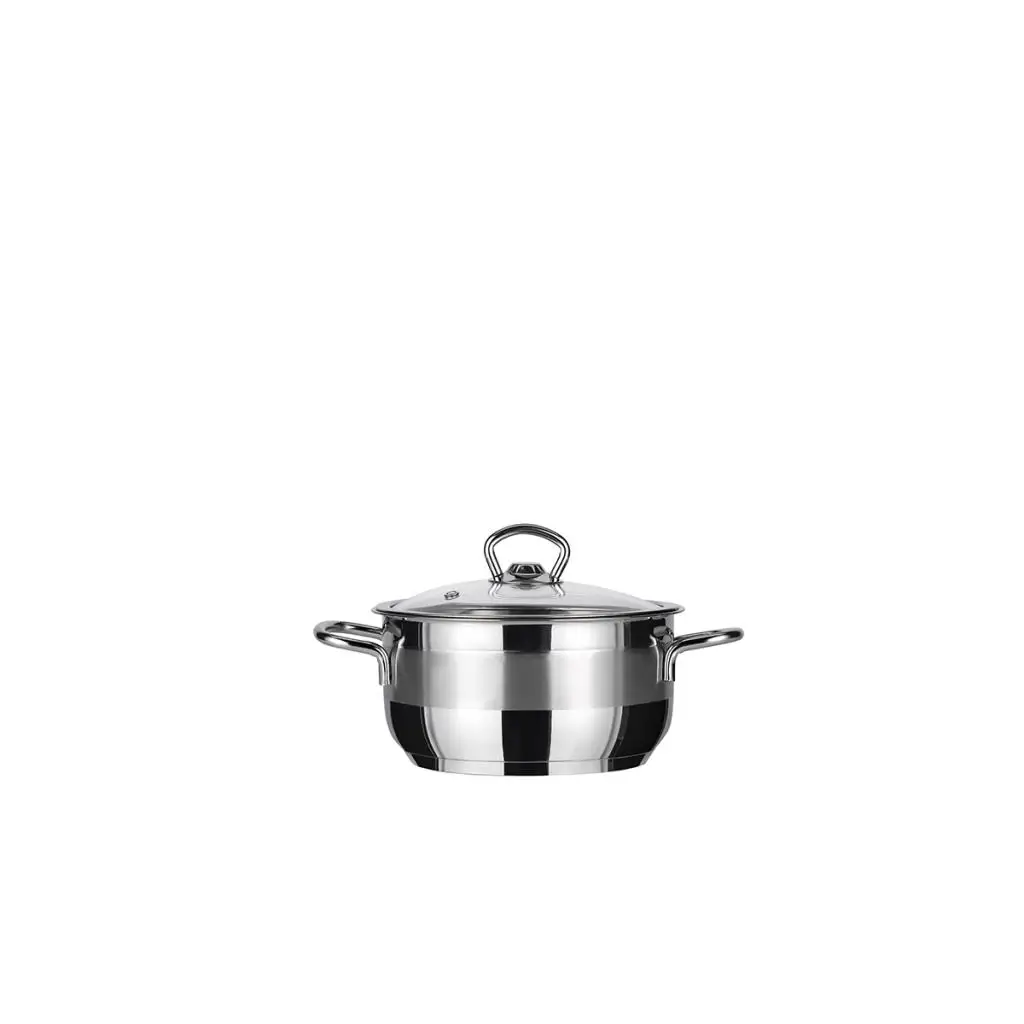 Amboss Saphire Deep Saucepan, Glass Capped,18 cm, Stainless Steel,2 years guaranteed, steel Capsule Base,For all oven types
Amboss Saphire Deep Saucepan, Glass Capped,18 cm, Stainless Steel,2 years guaranteed, steel Capsule Base,For all oven types