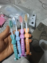 Cepillo de dientes de dibujos animados para el hogar de bebé, conjunto de pelo suave de carbón de bambú, de silicona, para cepillado de dientes, 4 Uds.
