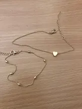 KINFOLK tobilleras mujer de moda Simple de oro corazón mujer pulseras tobilleras para mujer tobillera pie enlace joyería tobillera pulsera de cadena de la