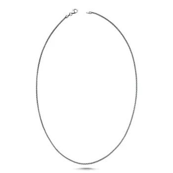 Angemiel 925 Silver 160 Micron Oxidized Popcorn Chain Necklace-45cm
Angemiel 925 Silver 160 Micron Oxidized Popcorn Chain Necklace-45cm