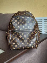 Mochila con estampado clásico para mujer, bolso de diseñador de cuero PU con borla, lujoso, Vintage, de alta calidad, 2020