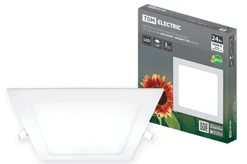 Lamp ultra-thin recessed LED "Recessed" square ITS (white) 24 W 6500 K TDM 
Lamp ultra-thin recessed LED "Recessed" square ITS (white) 24 W 6500 K TDM