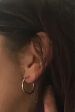 Jiayiqi-pendientes de aro de Plata de Ley 925 para mujer, aretes circulares de 14-35mm para fiesta de cumpleaños, Plata buena Simple 925, regalo de joyería fina