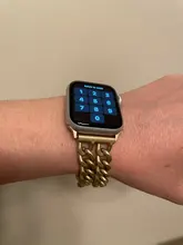 Correa de acero inoxidable para Apple Watch SE 6 5 4, banda de 40mm y 44mm, pulsera de eslabones de Metal para iwatch Series 1, 2, 3, 42mm y 38mm