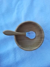 3 unids/set alimentación de bebé de la placa de la cena de alimentación vajilla con silicona succión Copa cuchara de madera de los niños de mercancías