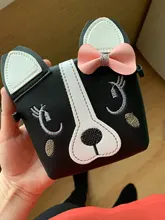 Mini bolso de hombro de piel sintética con lazo para niños y niñas, bandolera informal