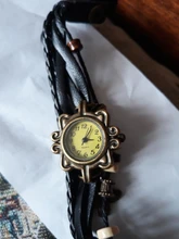Las mujeres casuales multicapa Vintage mariposa de pulsera de cuero reloj de pulsera damas mujer reloj Montre Femme, relojes caliente 2017
