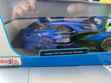 Maisto-Aleación Azul de GRAN oferta, modelo de fundición a presión, GRAN TURISMO, Lamborghini V12 VISION, regalo de colección, 1:18