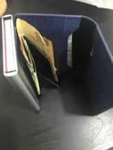 BISI GORO-cartera de mano antirrobo para hombre y mujer, billetera con bloqueo RFID, tarjetero, funda de identificación de Metal, para negocios, vaquera, Pop-up, 2021
