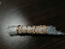 Tocona, 17 unids/set de lujo de cristal claro piedra conjuntos de anillos de boda para hombres y mujeres de la gota de agua flores el sol Geoemtric de joyería 8920