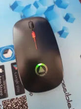 Ratón inalámbrico recargable RGB para ordenador, Mouse silencioso retroiluminado con LED ergonómico para juegos, portátil y PC