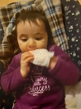 Mitones de silicona para dentición de bebé, guante mordedor de sonido para recién nacido, mordedor de lactancia masticable, juguete Natural para dejar de chupar el pulgar