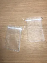 50 unids/lote 5x7cm 7x9cm 9x12cm 10x15cm Cordón de Organza bolsas joyería bolsas de embalaje de caramelo de la boda al por mayor de regalos bolsas