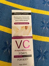 Pretty Cowry VC crema axilas blanqueador axilas codo rodilla oscurecimiento