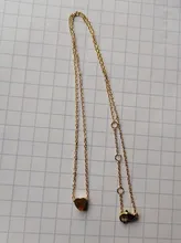 Collar a la moda de acero inoxidable para mujer, gargantillas de amor a la moda, collar largo de acero dorado personalizado, colgante delicado, regalo para pareja