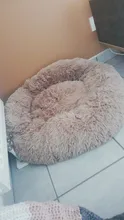 Cama de perro caliente suave y larga de felpa, caseta redonda mullidas de gato, sofá, casa, cojín para dormir cómodo, lavable, para cachorro, Invierno