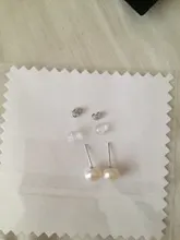 ¡Liquidación! AAAA-pendientes de tuerca de perlas de agua dulce cultivadas para mujer, de 6-11mm, 100% blanco de alto brillo, aretes de plata de ley para mujer