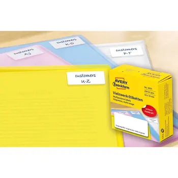 Avery zweckform Universal labels in dispenser, 50x19mm, 250 W
Avery zweckform Universal labels in dispenser, 50x19mm, 250 W