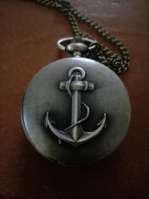 Reloj de bolsillo de cuarzo para hombre, diseño de ancla Retro, Foremast, marino, antiguo, cadena, informal, regalo, XH3013