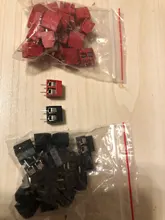 20 unids/lote de KF301-5.0-2P de paso, 5,0mm, Pin recto, 2P, Conector de Bloque de terminales PCB de tornillo, azul, verde, rojo, envío gratis