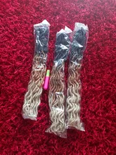 Alibaby-extensiones de pelo sintético para mujer, de 18 pulgadas pelo sintético, pelo de ganchillo suave, trenzado degradado, 18 hebras/p, hecho a mano