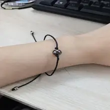 Día de las madres pulsera 2 par/set hueco de acero inoxidable Corazón de mariposa colgante ajustable cuerda pulseras de cadena para mamá