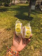Pegatina de cara sonriente para niños, rollo de 500 uds, pegatina de recompensa, etiquetas de puntos amarillos, cara sonriente y feliz pegatinas de juguete para niños