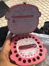 Caja de dientes de madera de Color español e inglés, organizador de dientes de niño y niña, almacenamiento de dientes de leche, colección de dientes, Umbilica, ahorra para regalos de recién nacidos