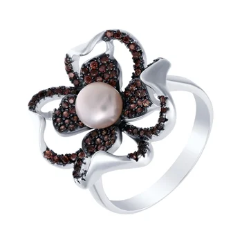 Silver ring with cultured pearls and cubic zirconia sunlight sample 925
Silver ring with cultured pearls and cubic zirconia sunlight sample 925
