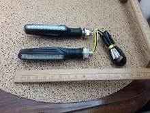 DERI-indicador LED de señal de giro para motocicleta, luces de circulación diurna, luz intermitente de agua