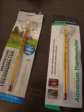 Termómetro de cristal sumergible para acuario, pecera, acuario, 14CM, con succión