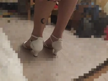 Zapatos de tacón alto para bailar Salsa para mujer, zapatillas blancas para baile latino, 5cm/7cm