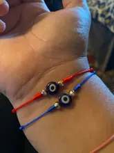 La suerte de Turquía pulseras de ojo maligno para mujer 6 unids/set hecho a mano trenzado Rojo Negro cuerda 7 nudos joyería de la suerte pulseras de la amistad