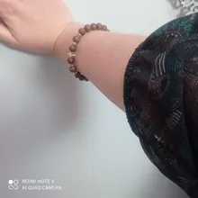 Pulseras con cuentas de madera Natural para hombre y mujer, brazalete cruzado de ónix para meditar y rezar, joyería de madera para Yoga