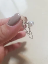 Pendientes de plata de ley 925 con borlas, cuentas de perlas redondas, aretes de tuerca estilo coreano para mujer, joyería de boda, aretes eh999