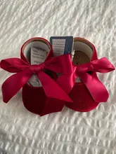 WEIXINBUY-Zapatos con lazo de Riband para bebé, zapatos de princesa de cuero PU, mocasines antideslizantes para primeros pasos para recién nacido