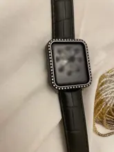 Funda protectora de diamante para Apple watch, carcasa de 44mm, 40mm, 42mm y 38mm para Apple watch band 5 4 3 2 1
