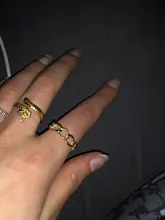 Anillos geométricos hueco redondo de Color dorado coreano para mujer y niña, anillo ajustable abierto cruzado, joyería sencilla